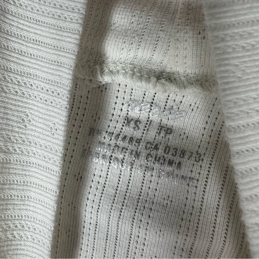 Aerie White Ribbed Detailed Thermal Turtleneck Long Sleeve Top Size XS - Picture 8 of 9